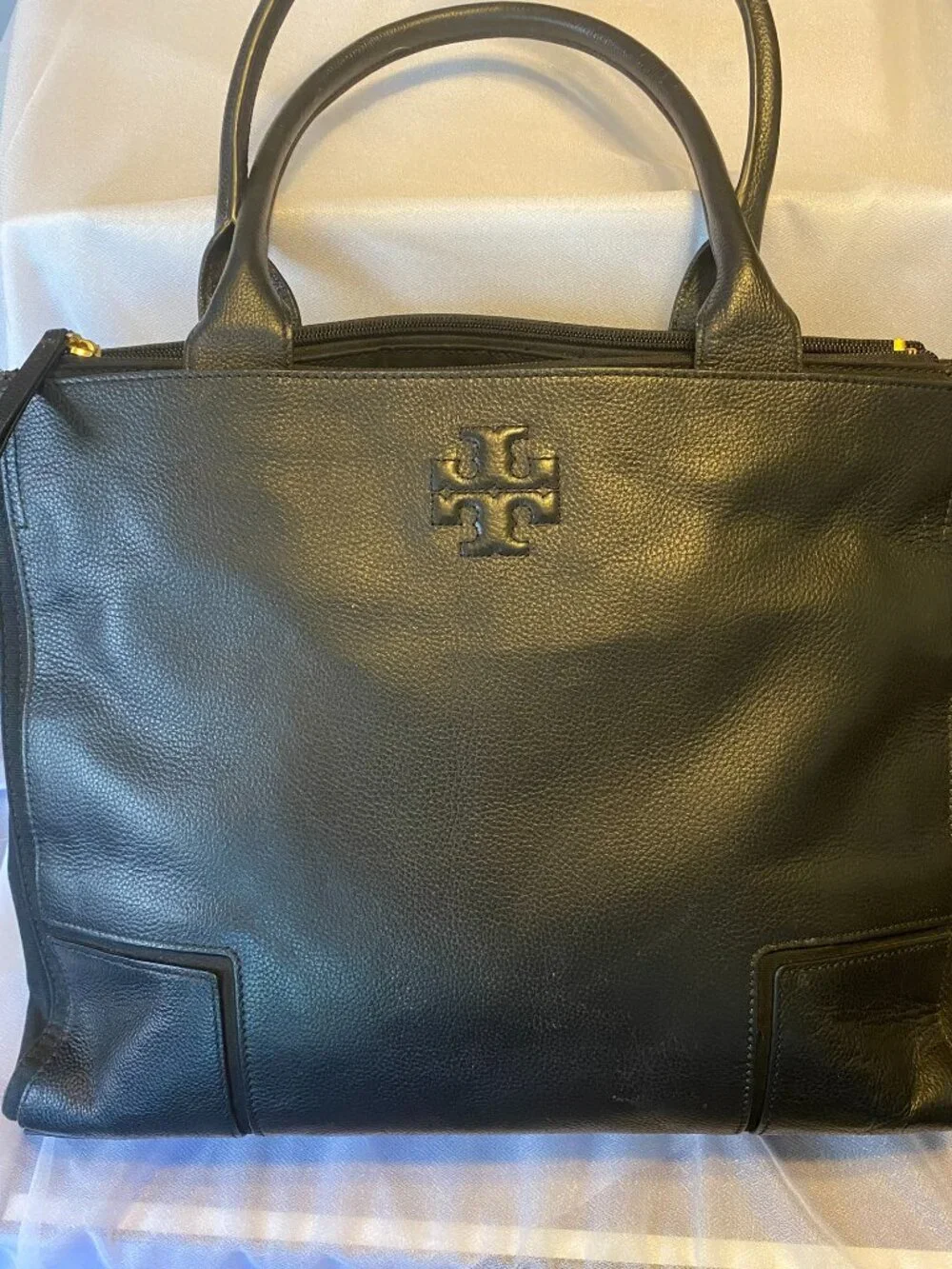 Tory Burch Black Leather Tote/Laptop Bag 🖤